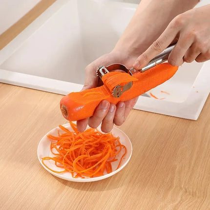 Stainless Steel Julienne Peeler - Vegetable Grater & Slicer
