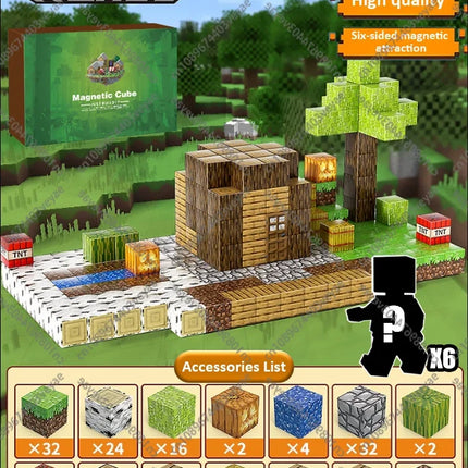 Magnetic Building Blocks - Mine World STEM Construction Set