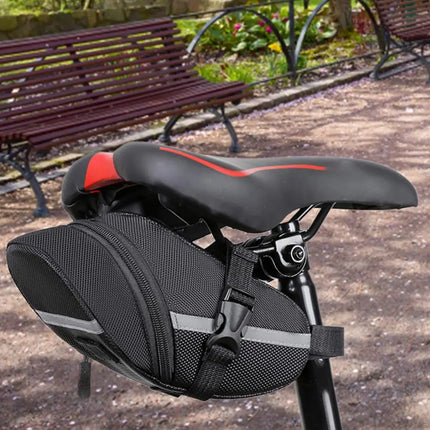 DOMEN Waterproof Bicycle Saddle Bag - Reflective MTB Rear Tail Bag for Outdoor Cycling