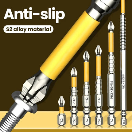 PH2 Magnetic Screwdriver Bits Set - Non-Slip Hardness Drill Bits 25-150mm