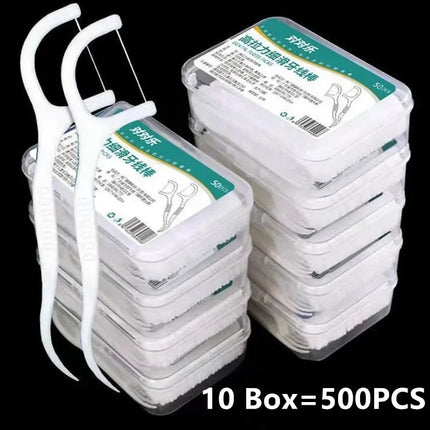 Portable Disposable Dental Floss Picks - 1/2/5/10 Box Set