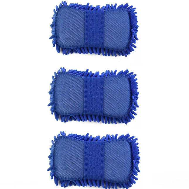 Microfiber Car Wash Sponge - Scratch-Free Cleaning Pad & Polishing Mitt