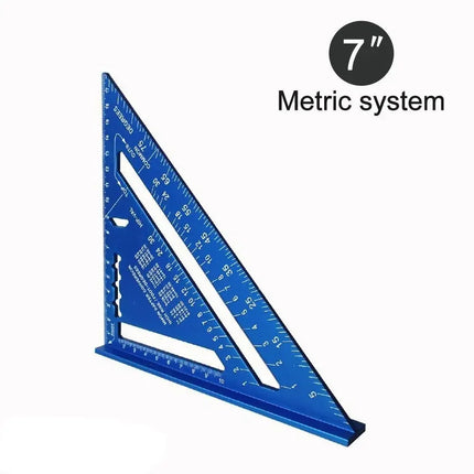 7-Inch Aluminum Speed Square - Triangle Ruler for Carpentry & Woodworking