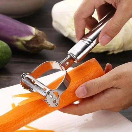 Stainless Steel Julienne Peeler - Vegetable Grater & Slicer