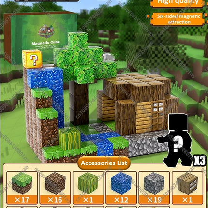 Magnetic Building Blocks - Mine World STEM Construction Set