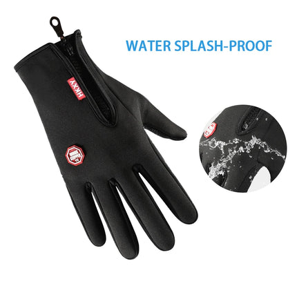 Winter Touchscreen Cycling Gloves - Warm Waterproof Gloves for Cycling & Skiing