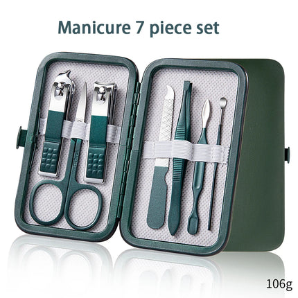 Professional 6-9 pc Manicure Set With Leather Case