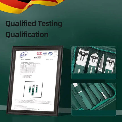 Professional 6-9 pc Manicure Set With Leather Case