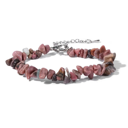 Natural Quartz Crystal Bracelet - Irregular Stone Bead Chip Jewelry for Women