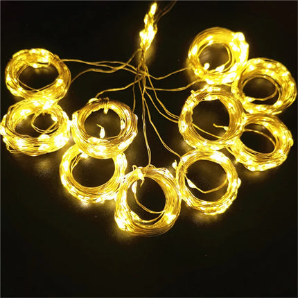 USB Curtain String Lights - 8 Modes LED Fairy Lights