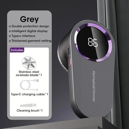 Portable Electric Lint Remover with LED Display USB Rechargeable Sweater Shaver Household Clothes Hair Ball Trimmer