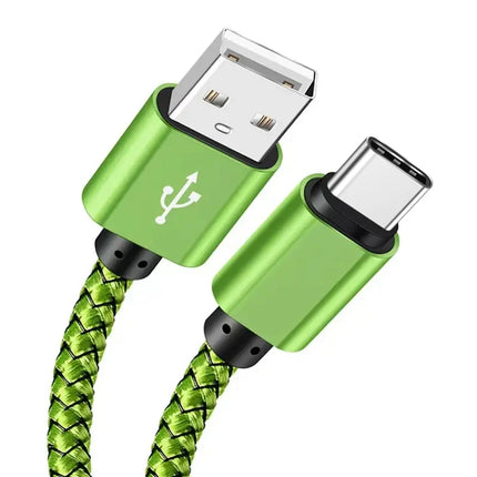USB-A to Type-C Nylon Braided Cable - 2A Fast Charging 1m/2m/3m