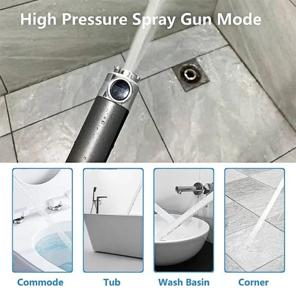 Handheld Shower Head Filter 3 Modes High Pressure Massage Spa Water Saving with ON/OFF Switch for Bathroom