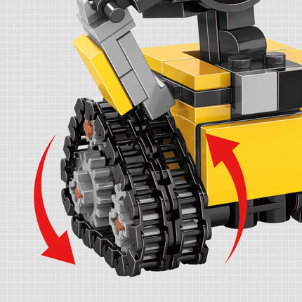 Space Mini Robot MOC Building Bricks Toys 217Pcs Tracked Bot Model Classic Movie Sci-Fi Blocks Dolls Kids and Adult Gifts