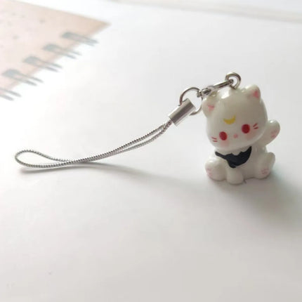 Fluffy Animal Keychains - 3D Resin Cartoon Pendant Collection