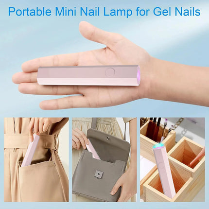 Handheld UV LED Nail Lamp - USB Rechargeable Gel Polish Dryer for Quick Manicures