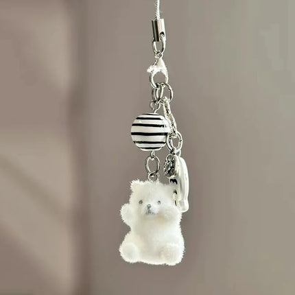 Fluffy Animal Keychains - 3D Resin Cartoon Pendant Collection