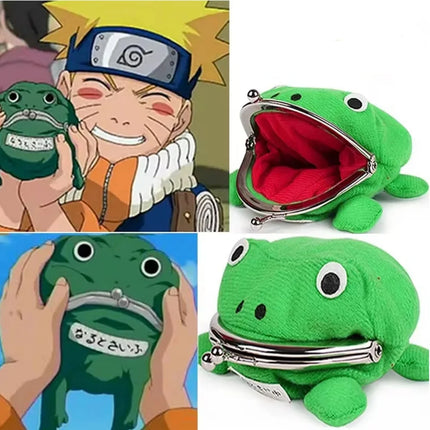 Cute Anime Frog Purse - Kissing Lock Plush Coin Pouch