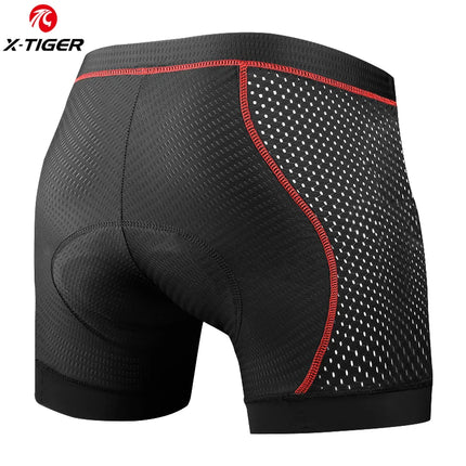 X-TIGER Cycling Underwear - 5D Gel Padded MTB Boxer Shorts for Road Cycling