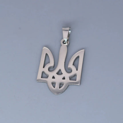 Ukrainian National Emblem Charms - Stainless Steel Pendants for DIY Jewelry (3pcs)