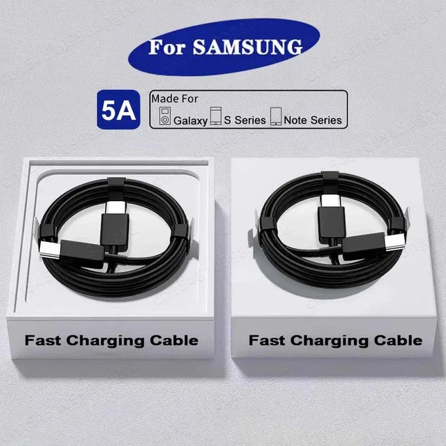 45W USB-C Cable 2-Pack - Super Fast Charging for Samsung Galaxy S20-S23