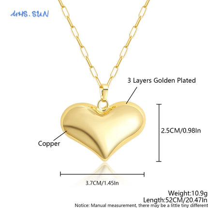 Sacred Red Heart Cross Necklace - Gold Plated Cubic Zircon Pendant