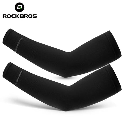 ROCKBROS Ice Silk Cycling Arm Sleeves - Breathable UV Protection for Summer Riding