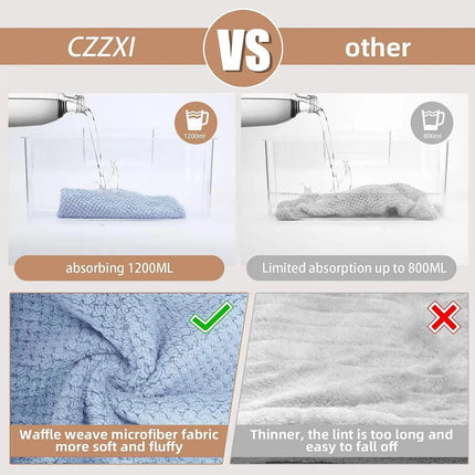 Textured dry hair cap 9.8 "X 25.5" absorbent hair towel wrap