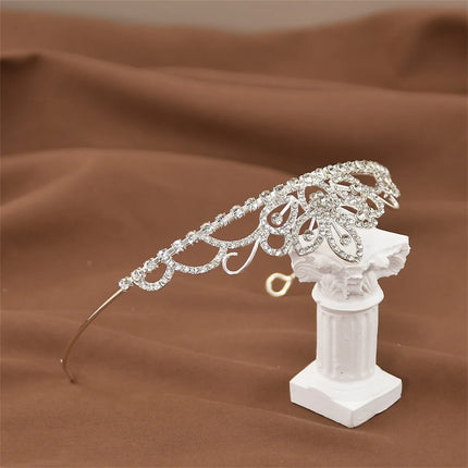 Mini Crystal Crown Hair Comb - Rhinestone Pearl Tiara for Girls
