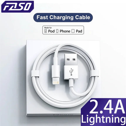 Fast Charging USB Cable for iPhone - 1m/2m/3m Lightning Cord
