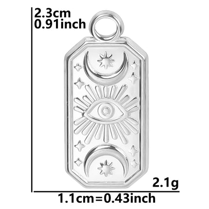 Stainless Steel Celestial Charms - Heart Sun Moon Star Pendants for DIY Jewelry (5pcs)