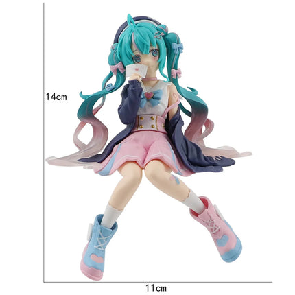 Hatsune Miku Pink Sakura Figure - Sitting Pose PVC Collectible