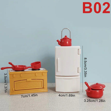 1:12 Dollhouse Miniature Furniture Set - DIY Forest Family Toy