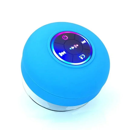Waterproof Bluetooth Speaker with LED & Suction Cup - IPX4 Portable Audio