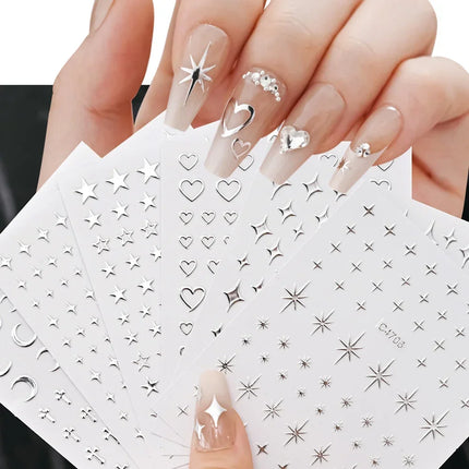 3D Nail Art Stickers 6-Sheets