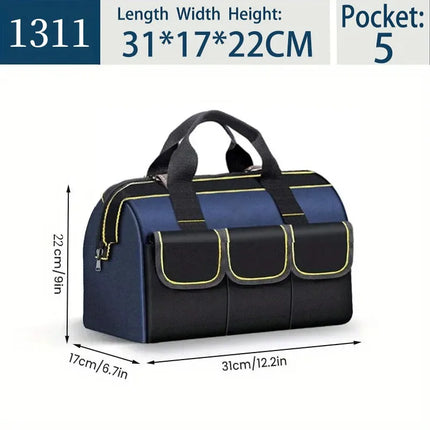 Multifunctional Tool Bag Large Capacity Oxford Canvas Waterproof Bag Thicken Wear-Resistant Tool Repair Storage Electrician Bag