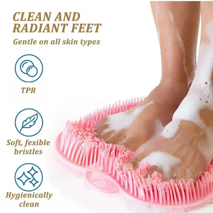 Silicone Foot & Back Scrubber and Shower Brush Reusable