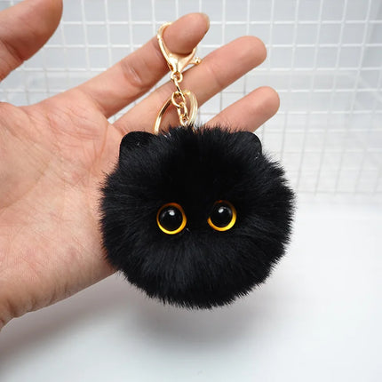 Cute Plush Cat Keychain - Cartoon Doll Pendant for Bags & Keys