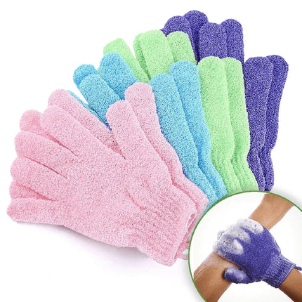 1-10pcs Colorful Exfoliating Gloves, Double Sided