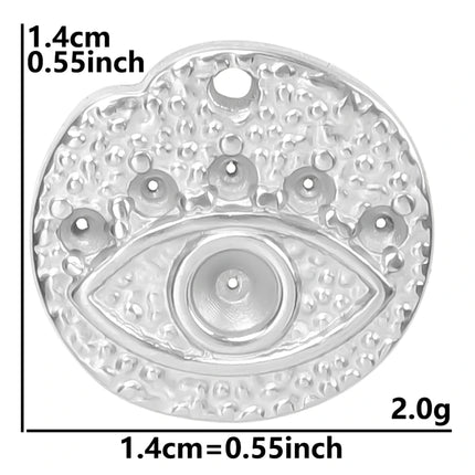 Stainless Steel Celestial Charms - Heart Sun Moon Star Pendants for DIY Jewelry (5pcs)