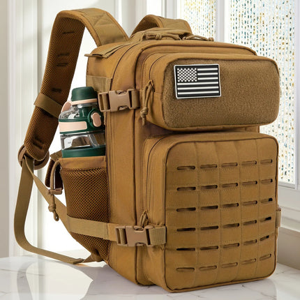 25L Tactical Backpack - Laser Cut Molle Daypack for Gym, Survival & Outdoor Adventures
