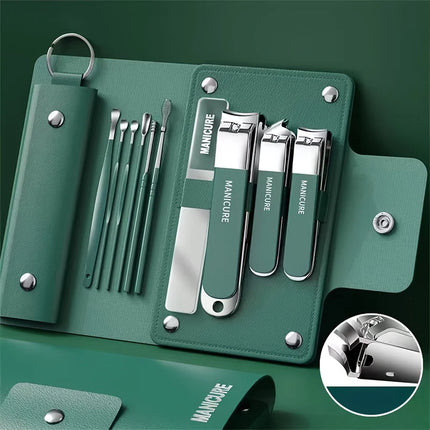Professional 6-9 pc Manicure Set With Leather Case