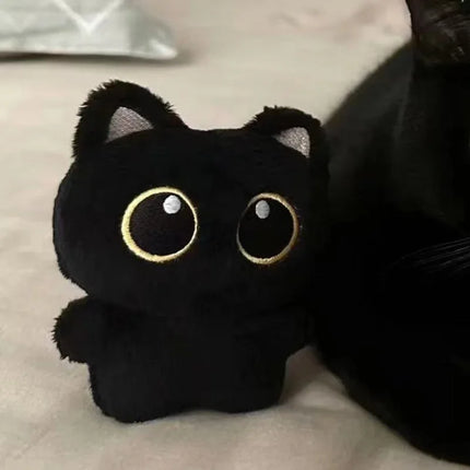 10cm Black Cat Plush Toy - Cute Pendant Pillow Cushion