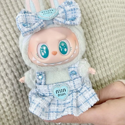 Labubu Doll Jean Dress Set - 15-17cm Bowknot Outfit