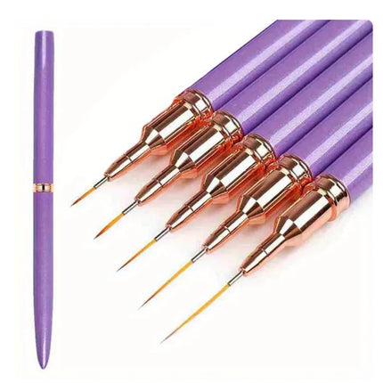 Professional Nail Art Manicure Liner Brushes, 5-pc Set