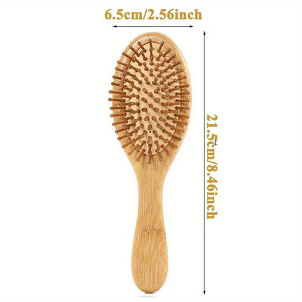 Solid Wood Bamboo Cushion Comb Can be used for scalp massage and hair smoothing The air cushion has excellent resilience Large B