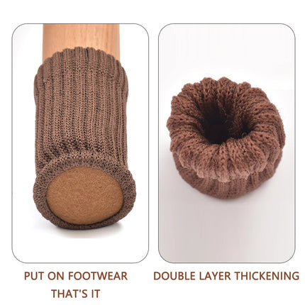 Knitted Chair Leg Socks 16PCS - Floor Protectors & Noise Reducers