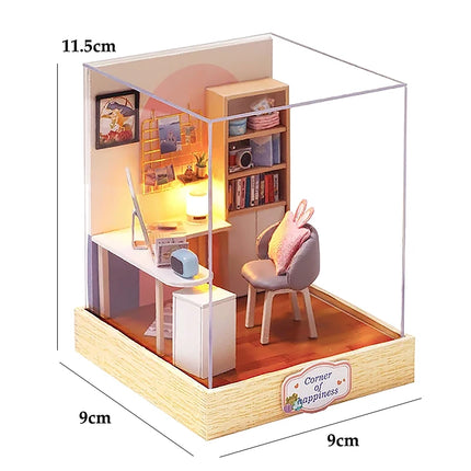 DIY Miniature Dollhouse Kit - 3D Puzzle Assembly with Furniture