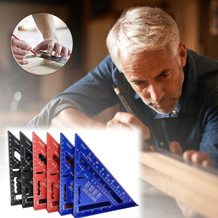 7-Inch Aluminum Speed Square - Triangle Ruler for Carpentry & Woodworking