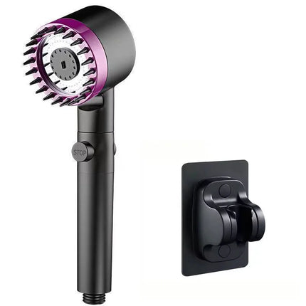 Handheld Shower Head Filter 3 Modes High Pressure Massage Spa Water Saving with ON/OFF Switch for Bathroom
